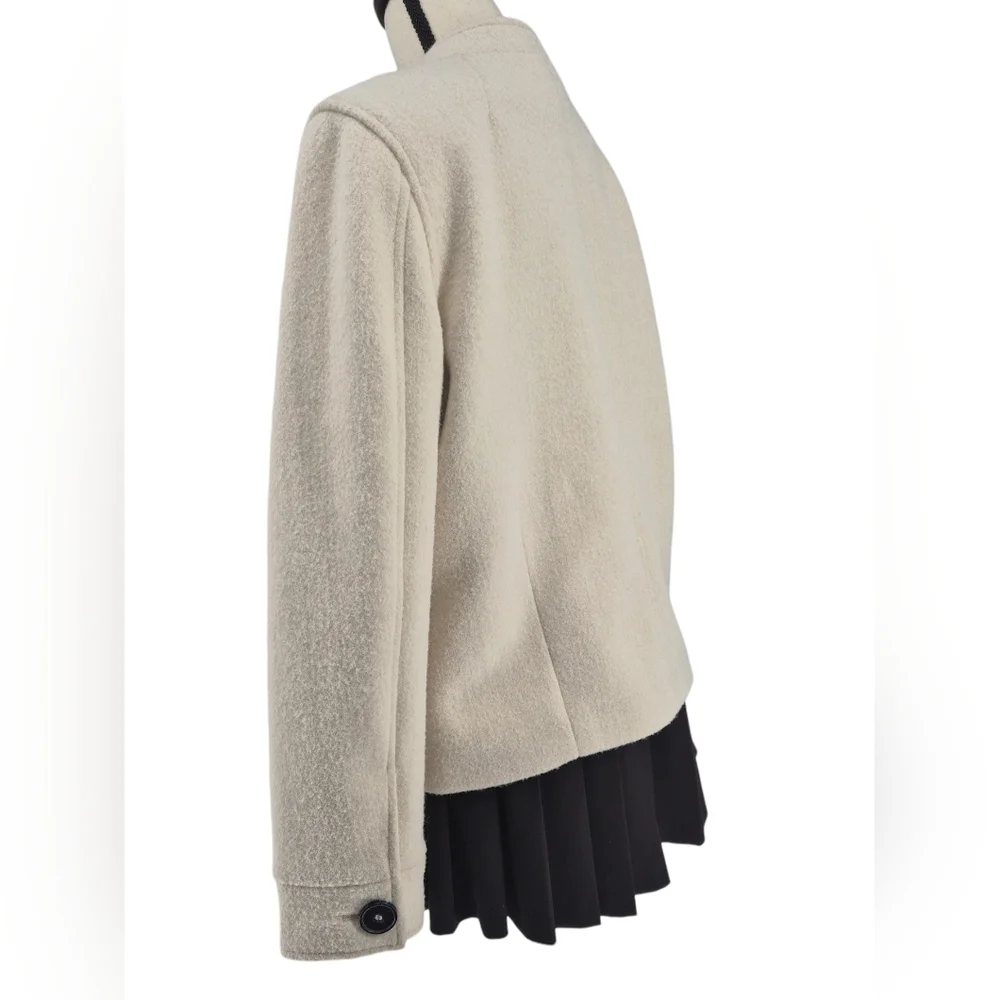 Timeless Alfani Cream Minimalist Jacket, Quiet Luxury, Parisian,‎ Sz Med